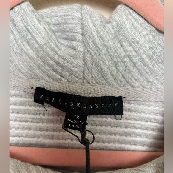 NWT Jane and Delancey Heather Gray Ribbed Knit Turtleneck Pullover Sweatshirt 1X - Picture 4 of 9